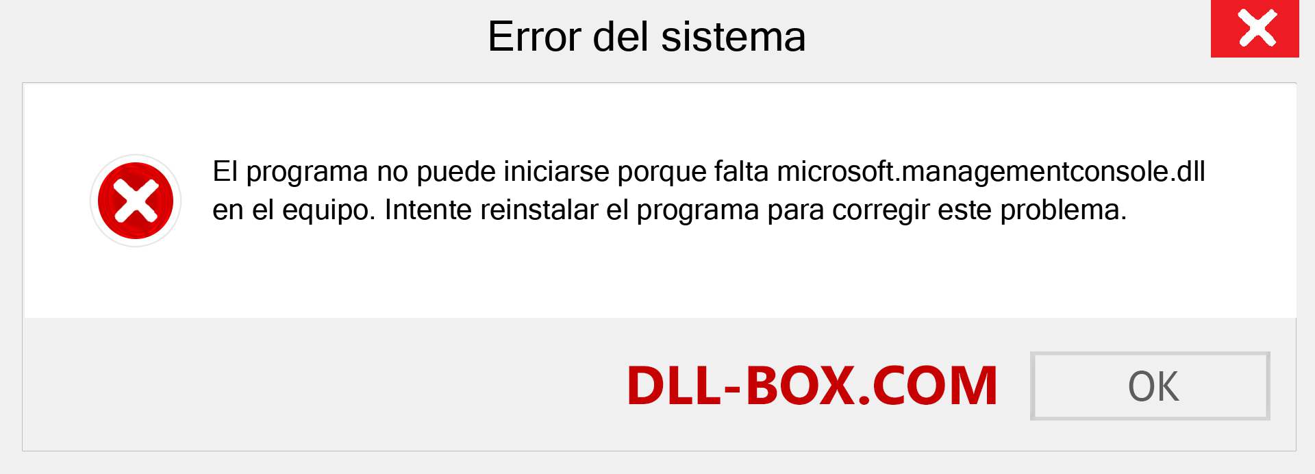 ¿Falta el archivo microsoft.managementconsole.dll ?. Descargar para Windows 7, 8, 10 - Corregir microsoft.managementconsole dll Missing Error en Windows, fotos, imágenes